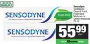 Spar Sensodyne Toothpaste (Clean & Fresh, Fresh Mint, Multicare Or Gentle Whitening)-75ml Each offer
