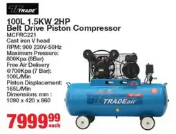 Mica Trade 1.5KW 2HP Belt Drive Piston Compressor offer