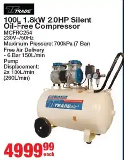 Mica Trade 1.8kW 2.0HP Silent Oil-Free Compressor offer