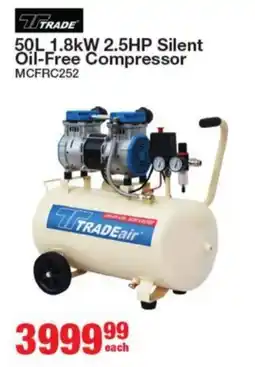 Mica Trade 1.8kW 2.5HP Silent Oil-Free Compressor offer