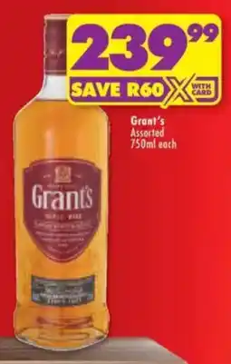 Shoprite Liquor Grant's Assorted offer