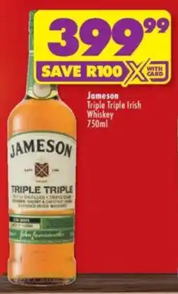 Shoprite Liquor Jameson Triple Triple Irish Whiskey offer