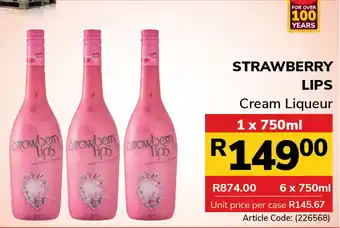 Strawberry Lips Cream Liqueur