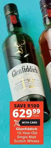 Checkers Liquor Shop Glenfiddich 12-Year-Old Single Malt Scotch Whisky offer