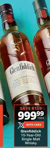 Checkers Liquor Shop Glenfiddich 15-Year-Old Single Malt Whisky offer