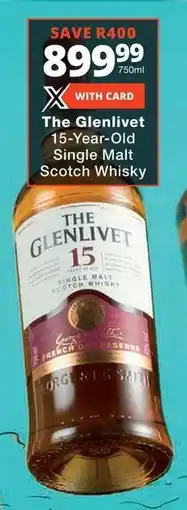 Checkers Liquor Shop The Glenlivet 15-Year-Old Single Malt Scotch Whisky offer