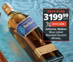 Checkers Liquor Shop Johnnie Walker Blue Label Blended Scotch Whisky offer