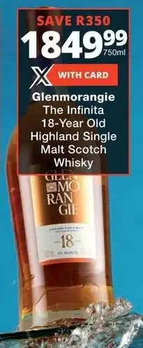 Checkers Liquor Shop Glenmorangie The Infinita 18-Year Old Highland Single Malt Scotch Whisky offer