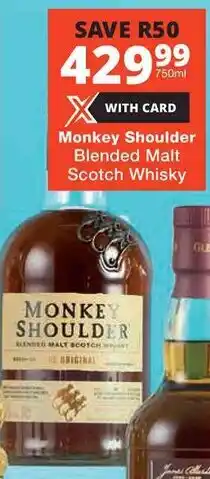 Checkers Liquor Shop Monkey Shoulder Blended Malt Scotch Whisky offer