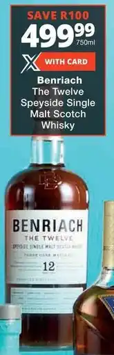 Checkers Liquor Shop Benriach The Twelve Speyside Single Malt Scotch Whisky offer