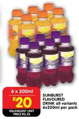 Shoprite Sunburst flavoured drink offer