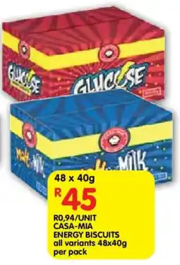 Shoprite Casa-mia energy biscuits offer