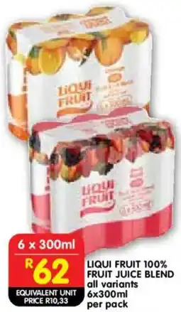 Shoprite Liqui fruit 100% fruit juice blend offer