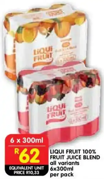 Shoprite Liqui fruit 100% fruit juice blend offer