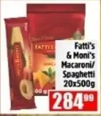Devland Cash And Carry Fatti's & Moni's Macaroni/ Spaghetti offer