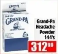 Devland Cash And Carry Grand-Pa Headache Powder offer