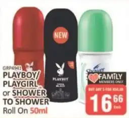 KitKat Cash and Carry Playboy/ Playgirl or Shower to Shower Roll On offer