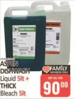KitKat Cash and Carry Aspen Dishwash Liquid and Thick Bleach offer