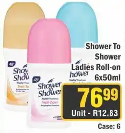 J&E Cash and Carry Shower To Shower Ladies Roll-on offer