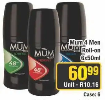 J&E Cash and Carry Mum 4 Men Roll-on offer