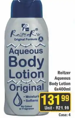J&E Cash and Carry Reitzer Aqueous Body Lotion offer