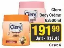 J&E Cash and Carry Clere Body Crème offer