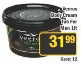J&E Cash and Carry Veerox Body Cream Tub For Men offer