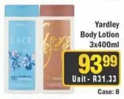 J&E Cash and Carry Yardley Body Lotion offer
