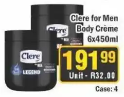 J&E Cash and Carry Clere for Men Body Crème offer