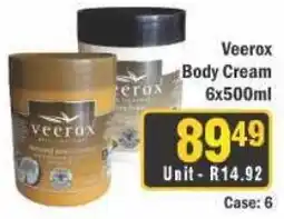 J&E Cash and Carry Veerox Body Cream offer