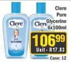 J&E Cash and Carry Clere Pure Glycerine offer