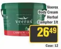 J&E Cash and Carry Veerox Body Cream Herbal Camphor offer