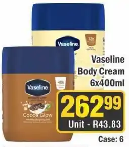 J&E Cash and Carry Vaseline Body Cream offer
