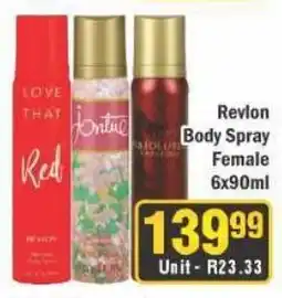J&E Cash and Carry Revlon Body Spray Female offer