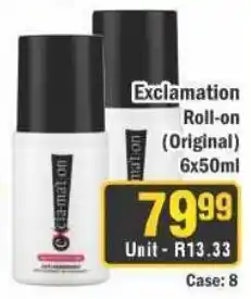 J&E Cash and Carry Exclamation Roll-on offer