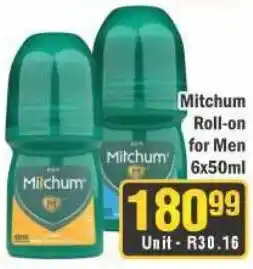 J&E Cash and Carry Mitchum Roll-on for Men offer