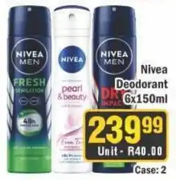 J&E Cash and Carry Nivea Deodorant offer
