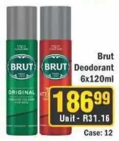 J&E Cash and Carry Brut Deodorant offer