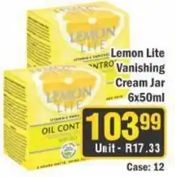 J&E Cash and Carry Lemon Lite Vanishing Cream Jar offer