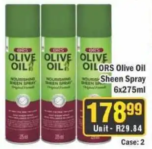 J&E Cash and Carry ORS Olive Oil Sheen Spray offer