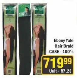 J&E Cash and Carry Ebony Yaki Hair Braid offer
