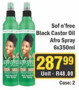 J&E Cash and Carry Sof n'free Black Castor Oil Afro Spray offer