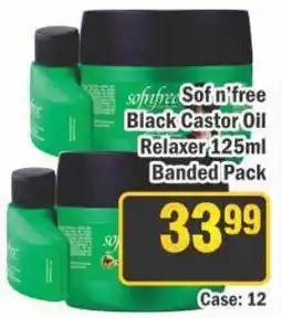J&E Cash and Carry Sof n'free Black Castor Oil Relaxer Banded Pack offer