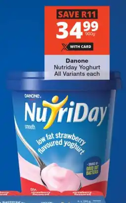 Checkers Danone Nutriday Yoghurt All Variants offer