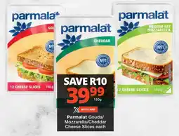 Checkers Parmalat Gouda/ Mozzarella/ Cheddar Cheese Slices offer