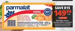 Checkers Parmalat Mature Cheddar/ White Cheddar/ Cheddar/ Gouda/ White Gouda Cheese offer