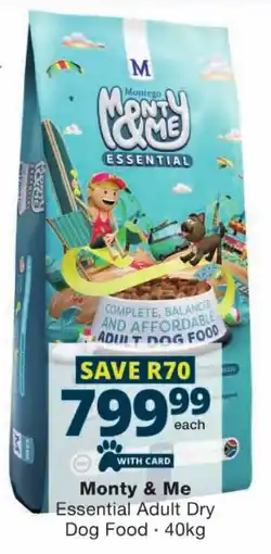 Checkers Monty & Me Essential Adult Dry Dog Food offer