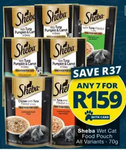 Checkers Sheba Wet Cat Food Pouch All Variants offer