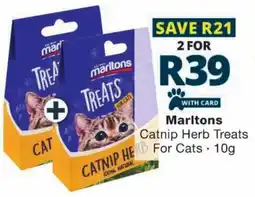 Checkers Marltons Catnip Herb Treats For Cats offer