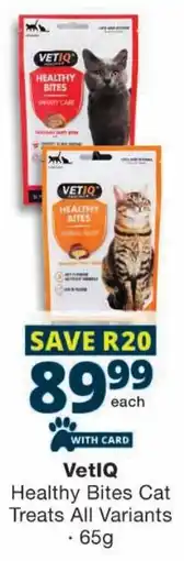 Checkers VetIQ Healthy Bites Cat Treats All Variants offer